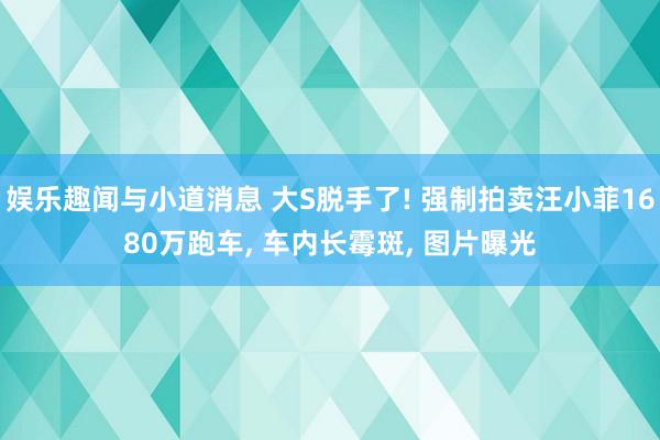 娱乐趣闻与小道消息 大S脱手了! 强制拍卖汪小菲1680万跑车, 车内长霉斑, 图片曝光