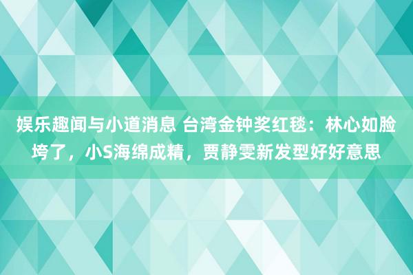 娱乐趣闻与小道消息 台湾金钟奖红毯：林心如脸垮了，小S海绵成精，贾静雯新发型好好意思