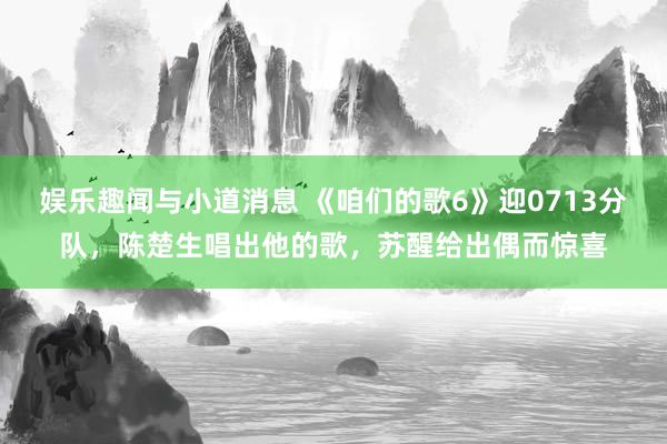 娱乐趣闻与小道消息 《咱们的歌6》迎0713分队，陈楚生唱出他的歌，苏醒给出偶而惊喜