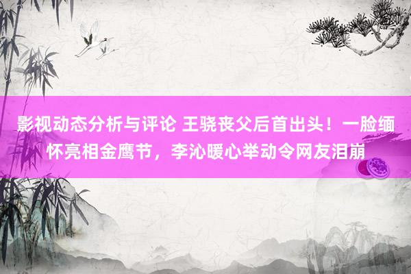 影视动态分析与评论 王骁丧父后首出头！一脸缅怀亮相金鹰节，李沁暖心举动令网友泪崩