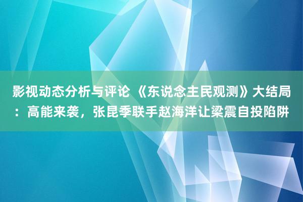 影视动态分析与评论 《东说念主民观测》大结局：高能来袭，张昆季联手赵海洋让梁震自投陷阱