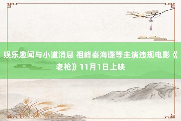 娱乐趣闻与小道消息 祖峰秦海璐等主演违规电影《老枪》11月1日上映